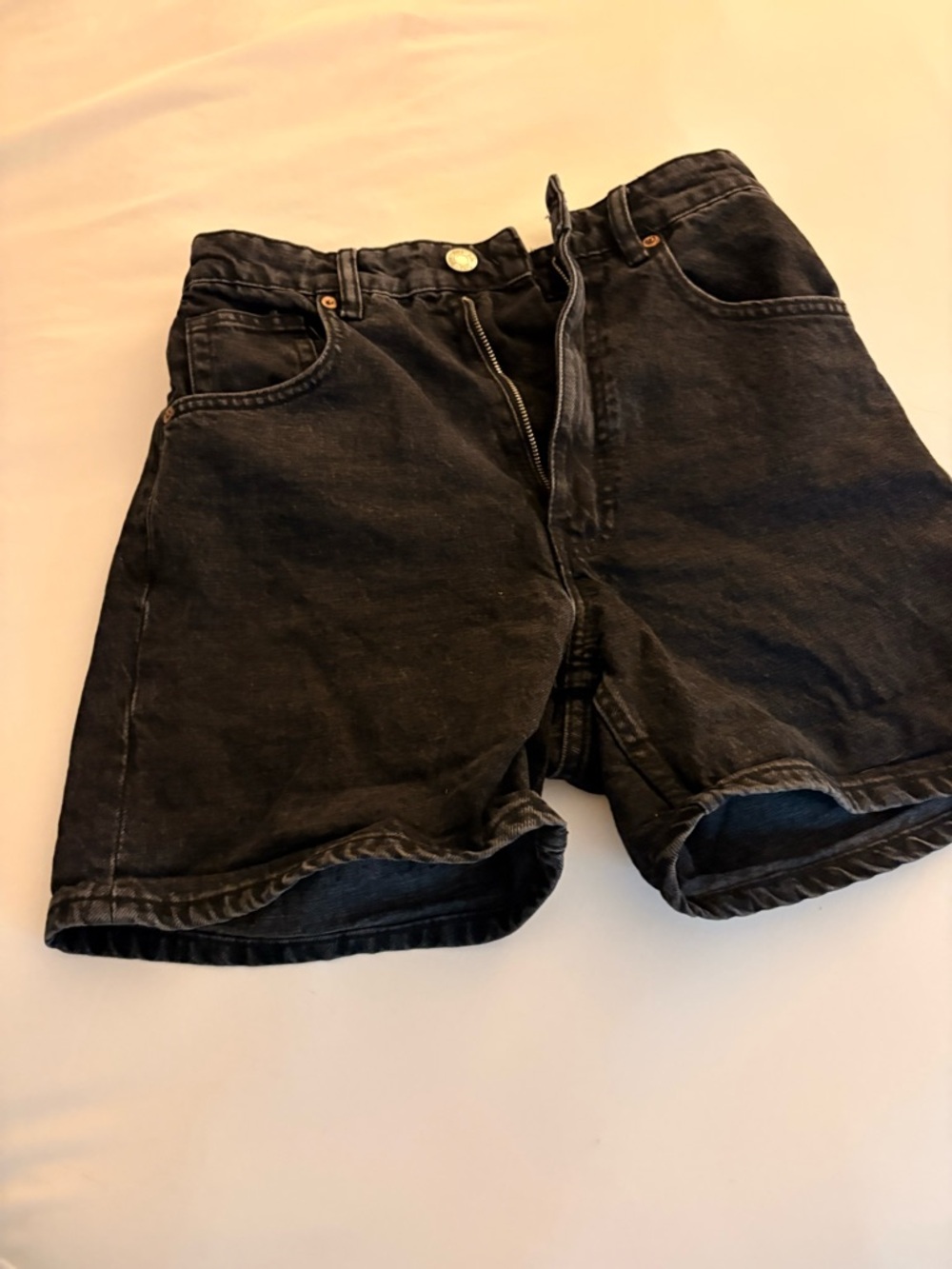 Zara Men's Black Denim Jean Shorts